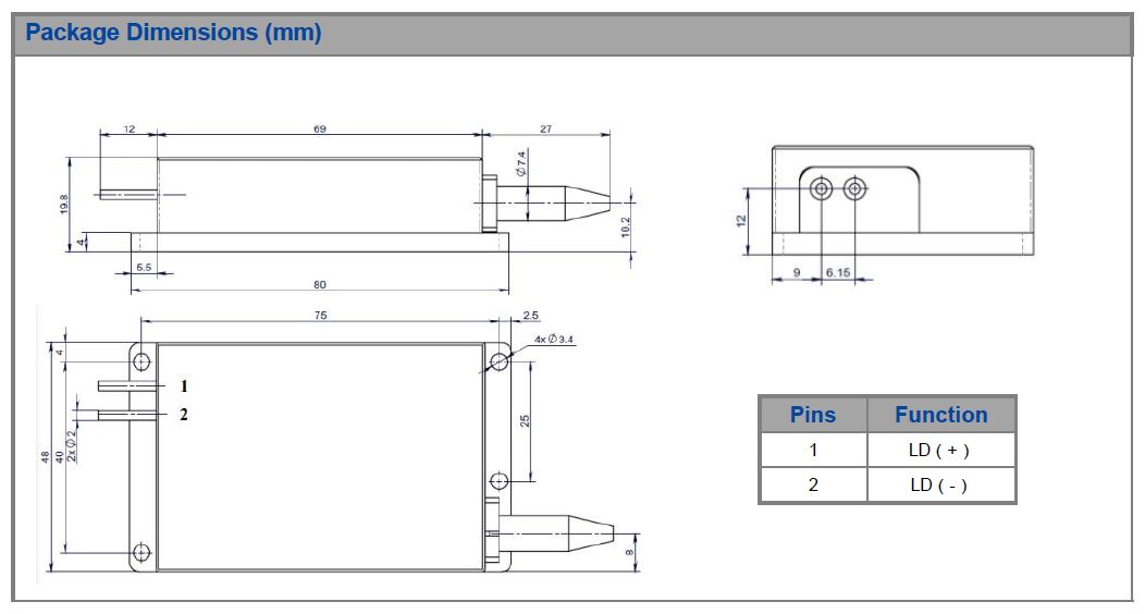 K915FN0RN-130.0W Multi-Single Emitter, 915nm, 130W High Power Fiber Coupled Diode Laser